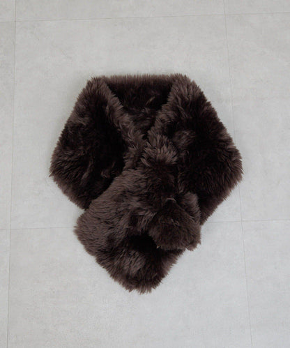 【2秒即可佩戴！】環保仿皮草交叉圍巾