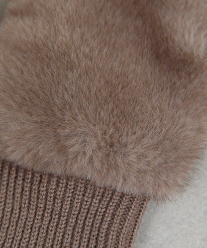 仿皮草手部保暖套