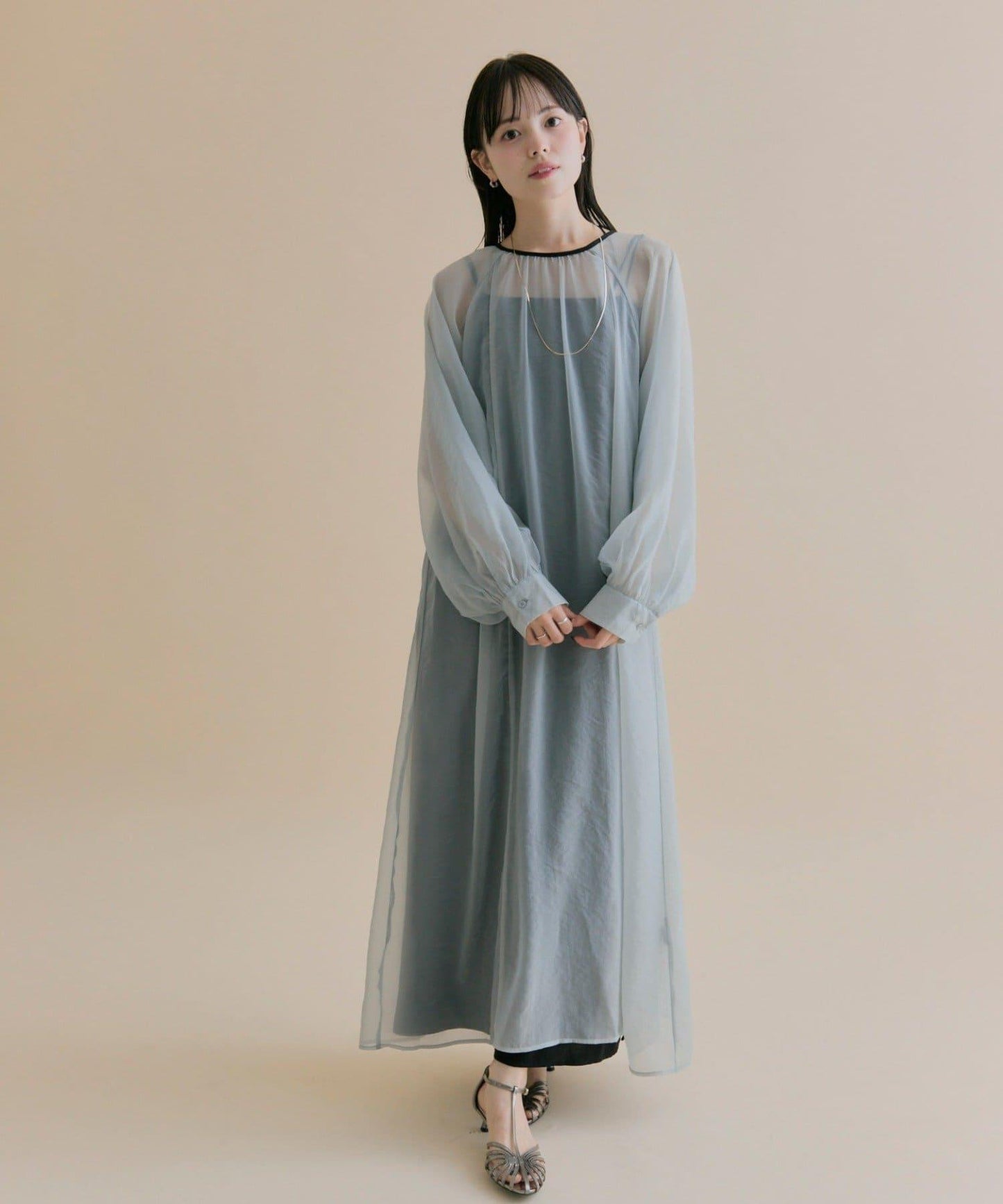 11/1（週六）12:00開始！【數量限定】【森川企畫】透視疊穿連衣裙套裝