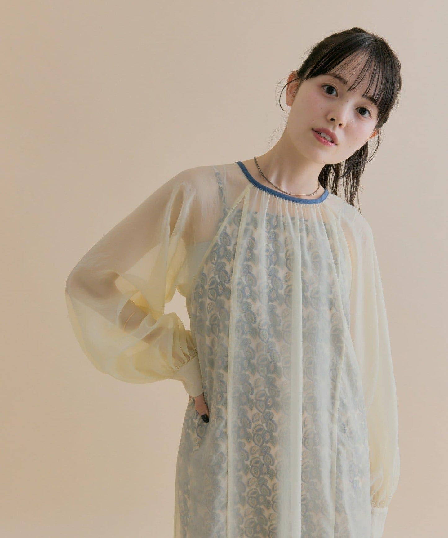 11/1（週六）12:00開始！【數量限定】【森川企畫】透視疊穿連衣裙套裝