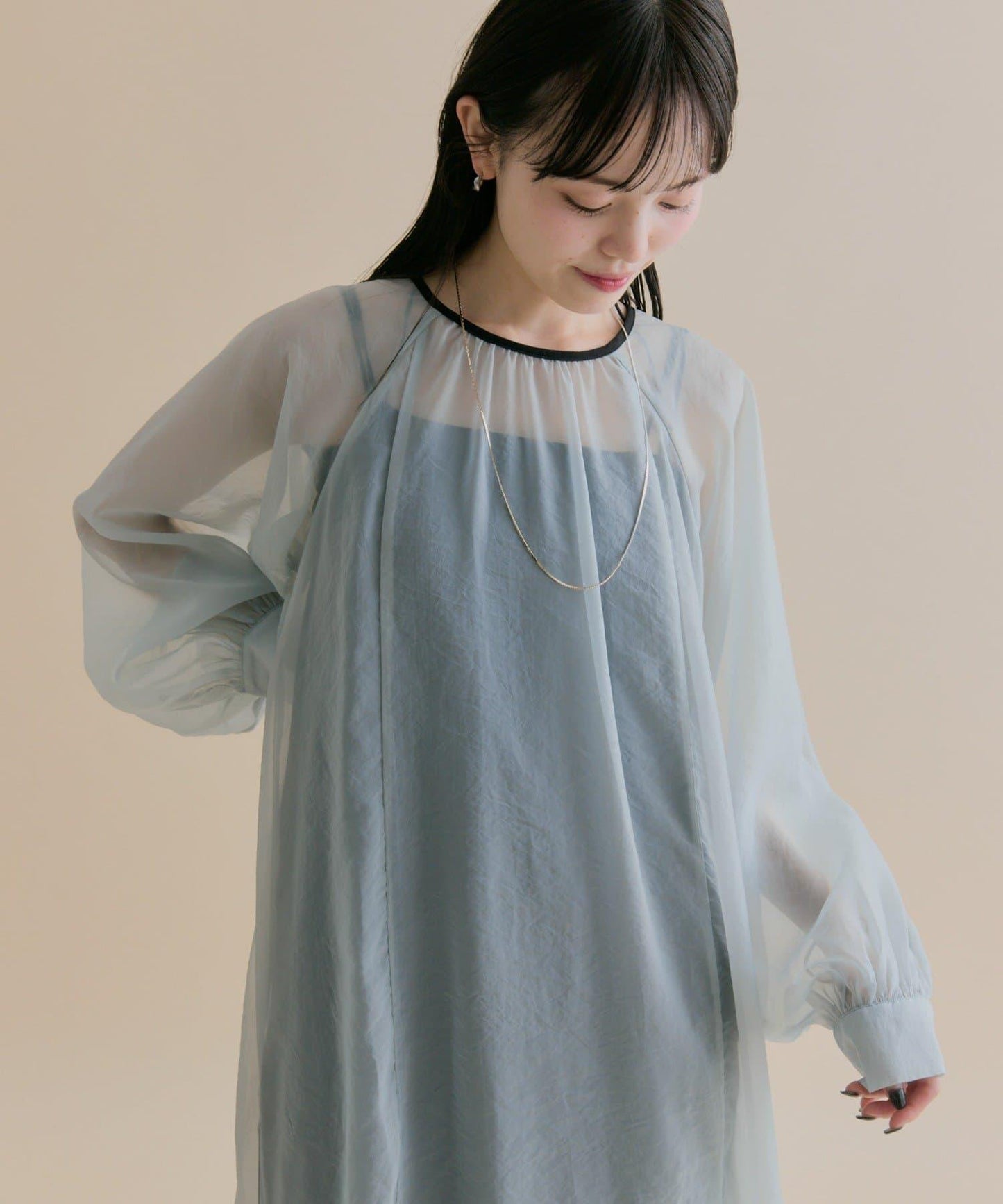 11/1（週六）12:00開始！【數量限定】【森川企畫】透視疊穿連衣裙套裝