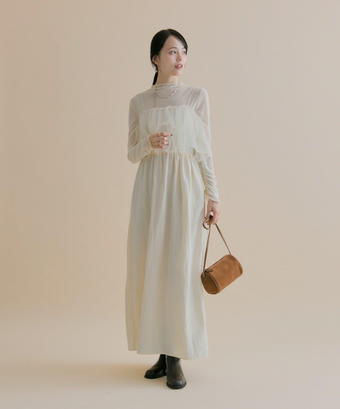 11/1（週六）12:00開始！【數量限定】【森川企畫】網紗吊帶連衣裙套裝