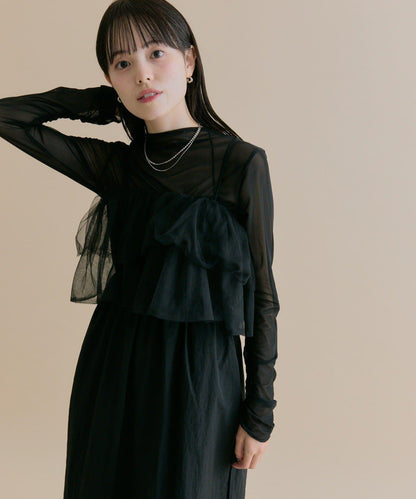 11/1（週六）12:00開始！【數量限定】【森川企畫】網紗吊帶連衣裙套裝