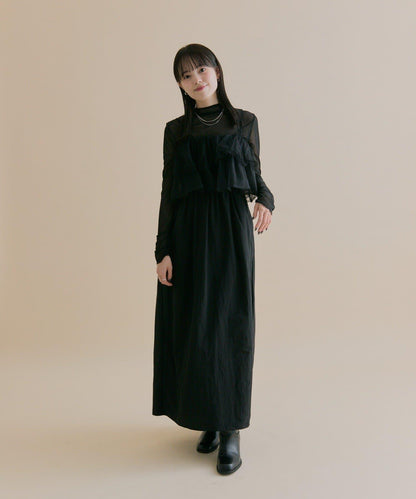 11/1（週六）12:00開始！【數量限定】【森川企畫】網紗吊帶連衣裙套裝