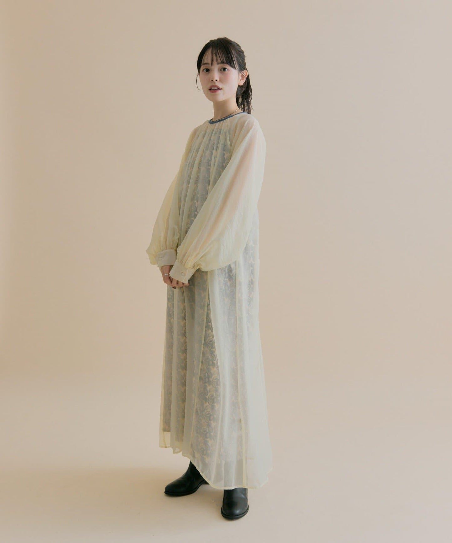 11/1（週六）12:00開始！【數量限定】【森川企畫】透視疊穿連衣裙套裝