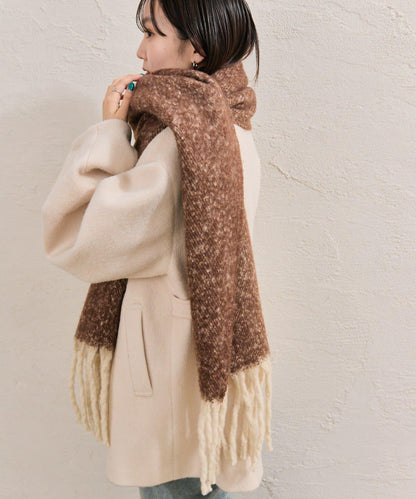 彩色流蘇圍巾