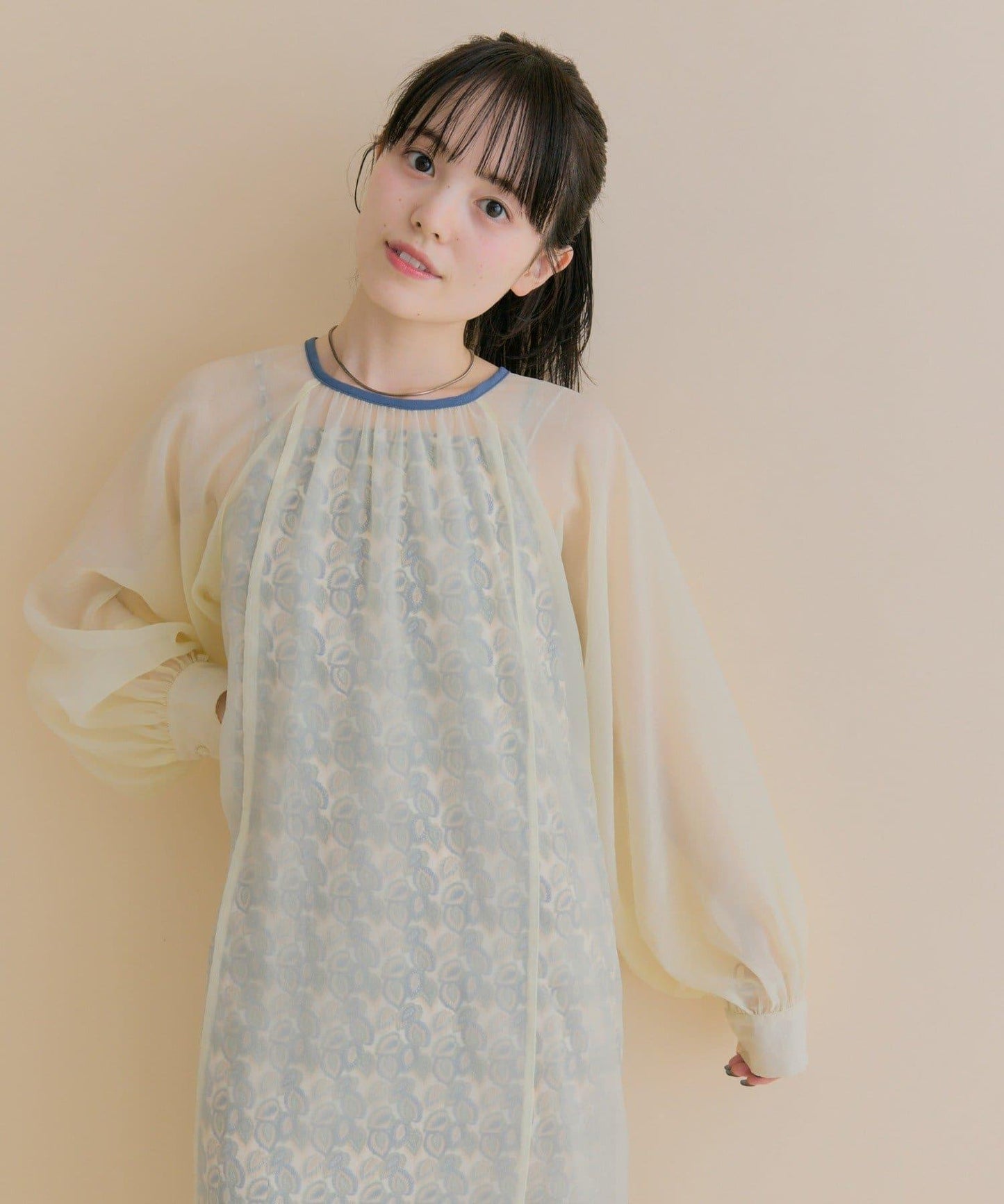 11/1（週六）12:00開始！【數量限定】【森川企畫】透視疊穿連衣裙套裝