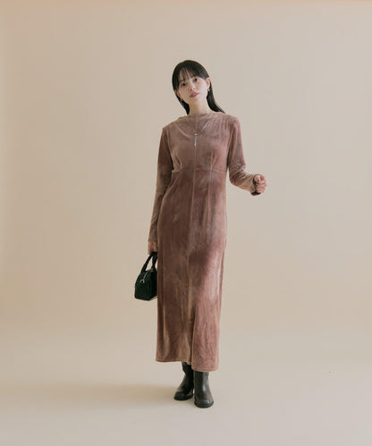 11/1（週六）12:00開始！【數量限定】【森川企畫】後背開口天鵝絨連衣裙