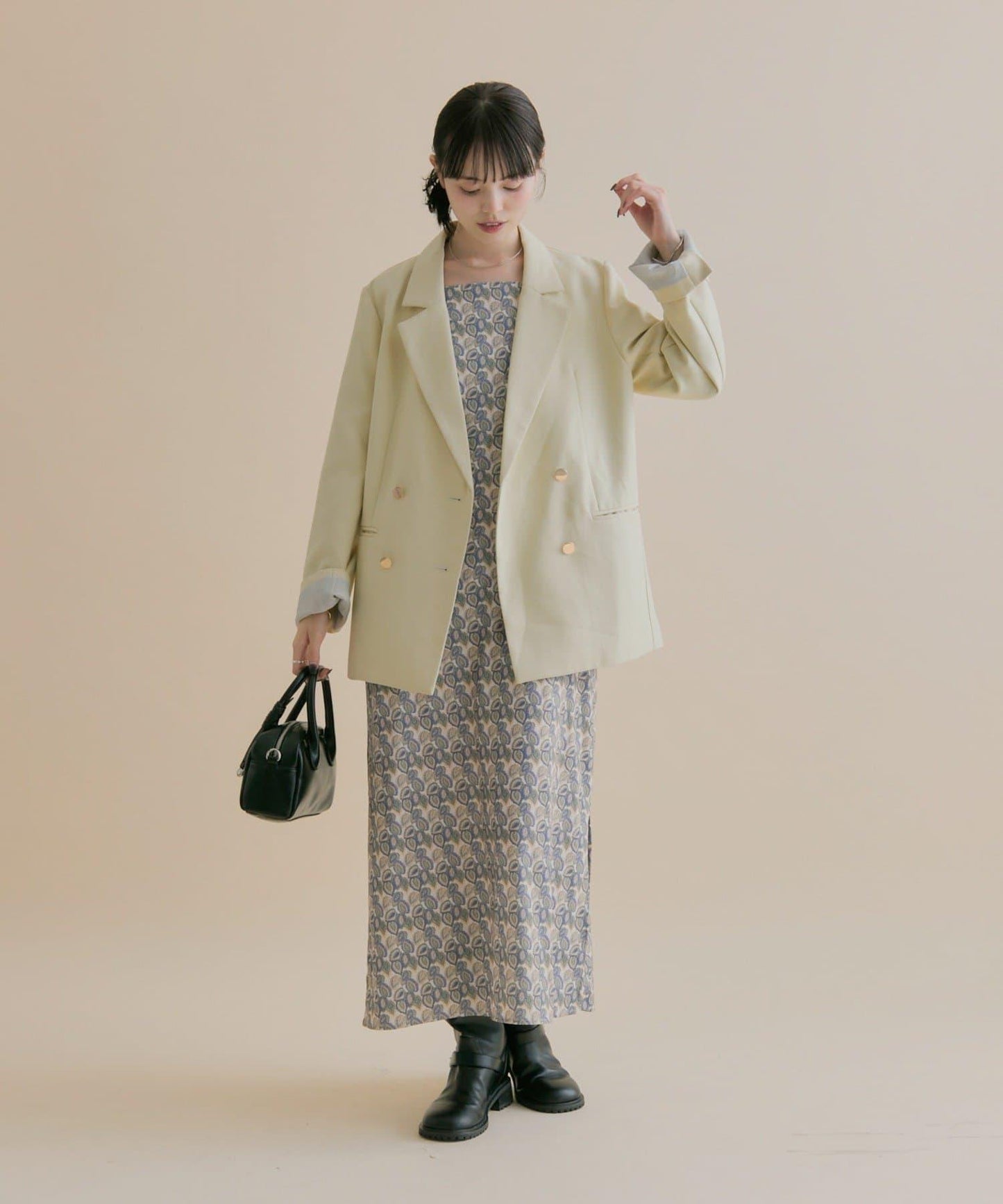 11/1（週六）12:00開始！【數量限定】【森川企畫】透視疊穿連衣裙套裝