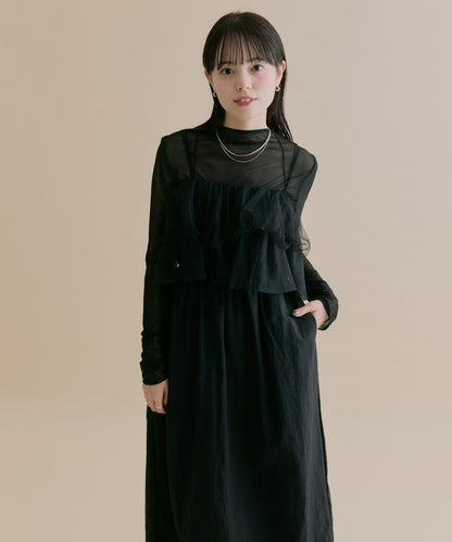 11/1（週六）12:00開始！【數量限定】【森川企畫】網紗吊帶連衣裙套裝