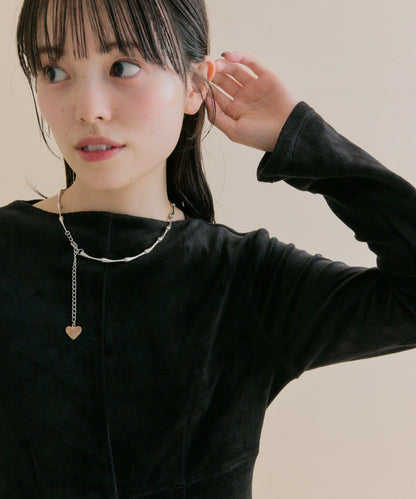 11/1（週六）12:00開始！【數量限定】【森川企畫】後背開口天鵝絨連衣裙