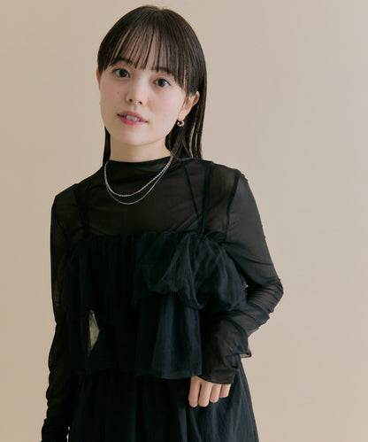 11/1（週六）12:00開始！【數量限定】【森川企畫】網紗吊帶連衣裙套裝