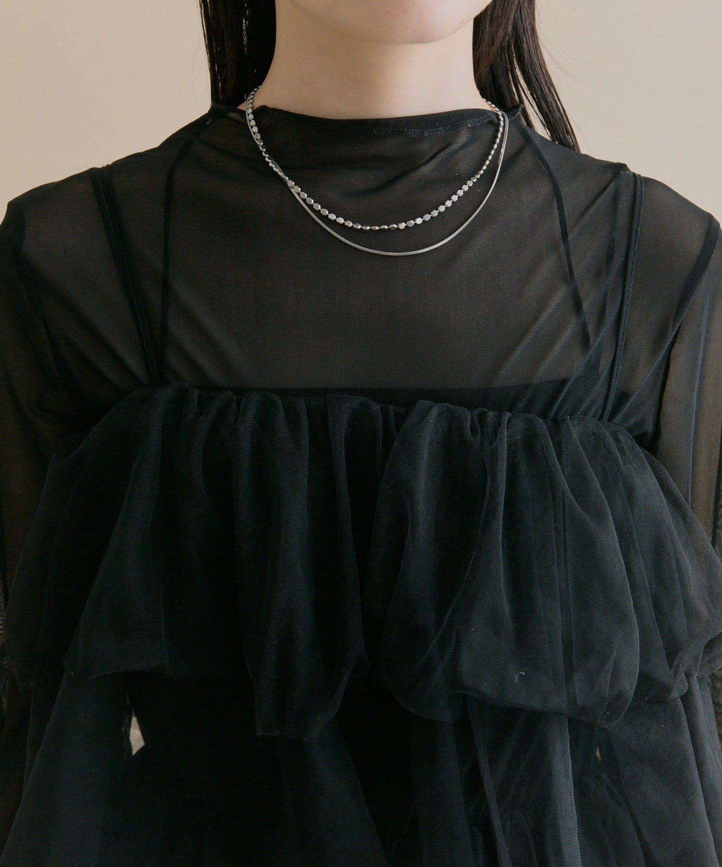 11/1（週六）12:00開始！【數量限定】【森川企畫】網紗吊帶連衣裙套裝