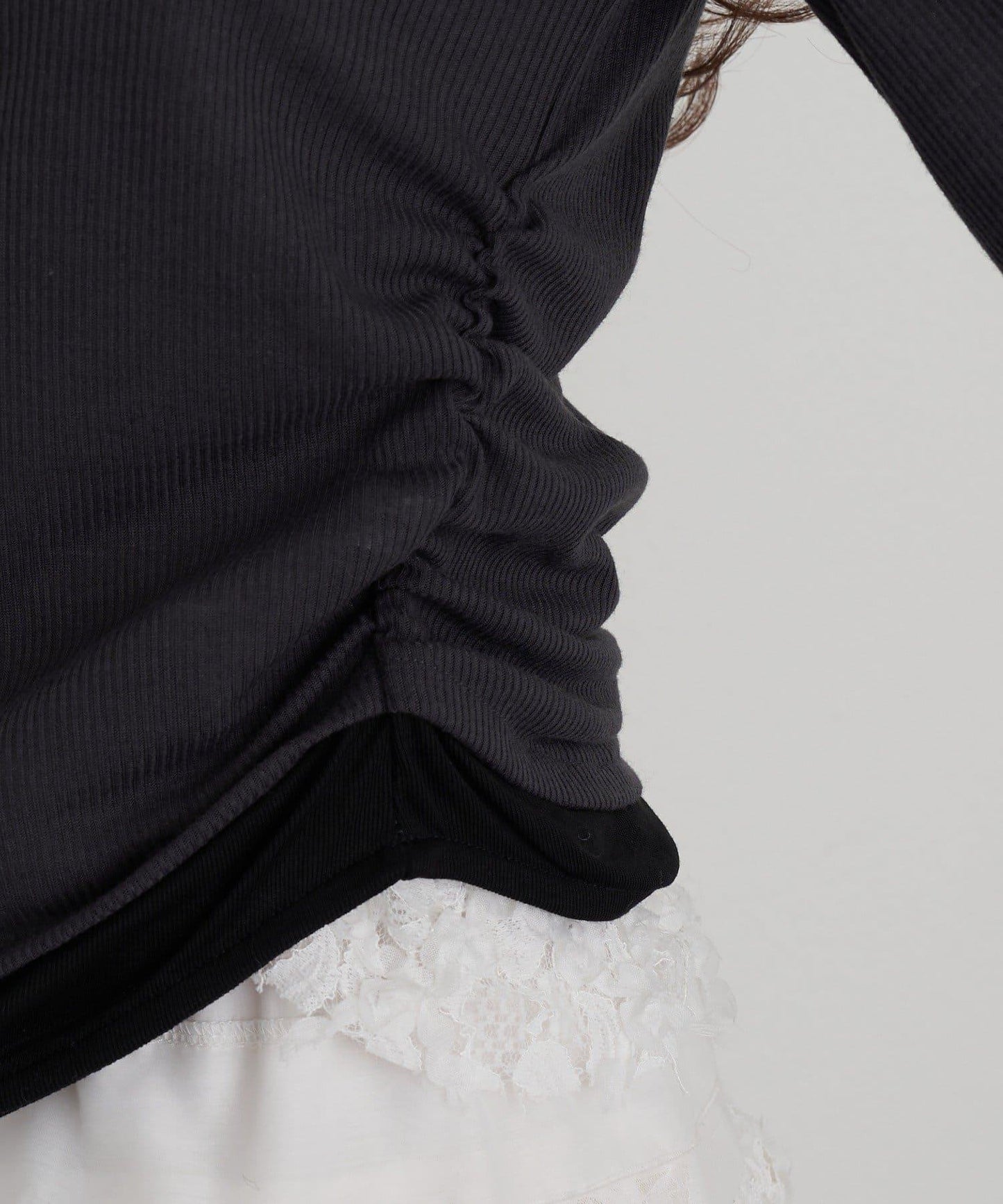 U領疊穿亨利長袖T恤