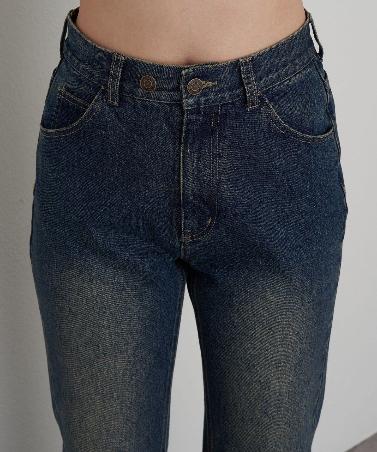 可拆卸毛絨拼接牛仔喇叭褲