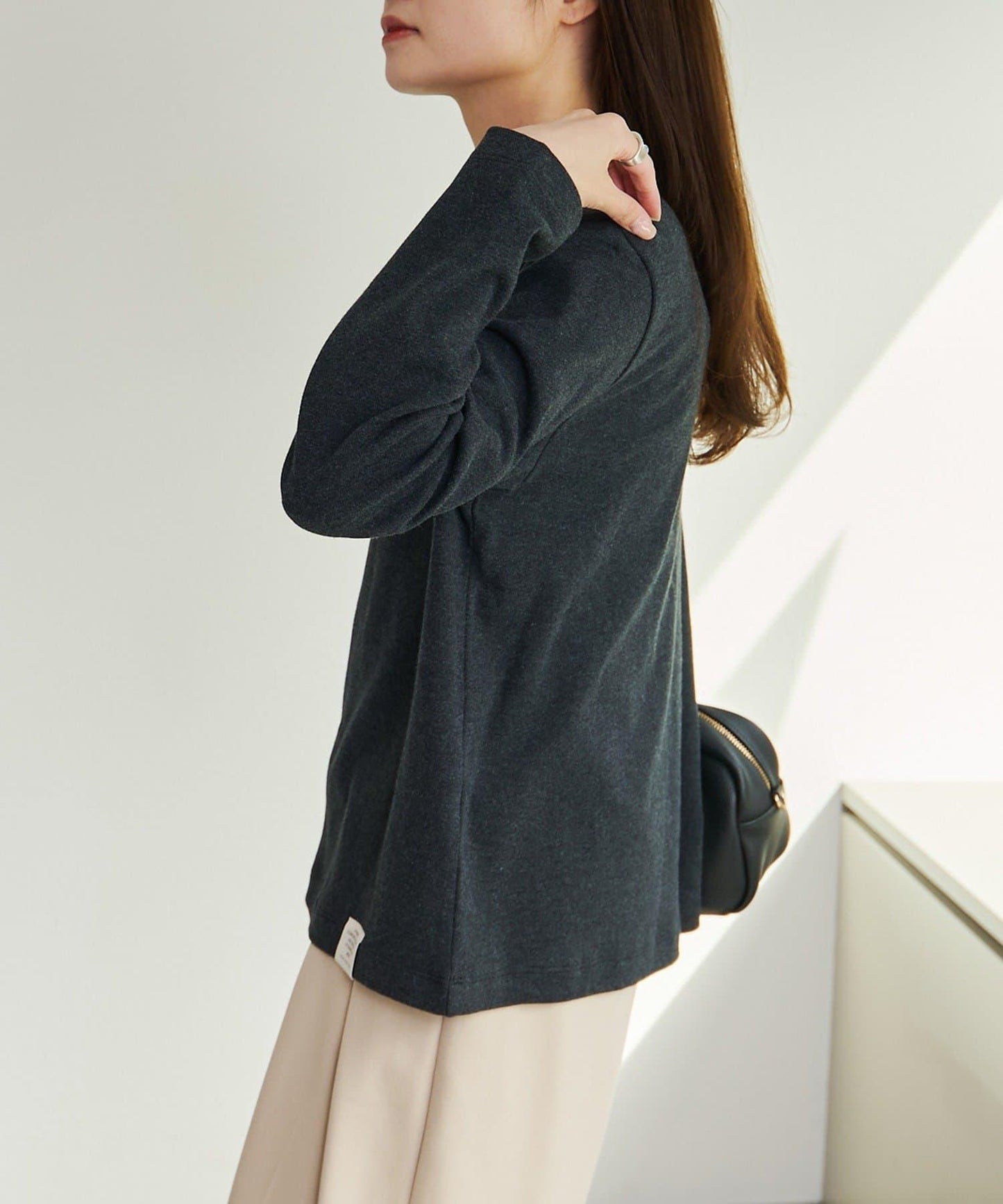 順滑磨毛雙面穿亨利領T恤