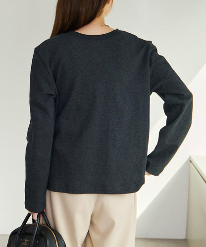 順滑磨毛雙面穿亨利領T恤