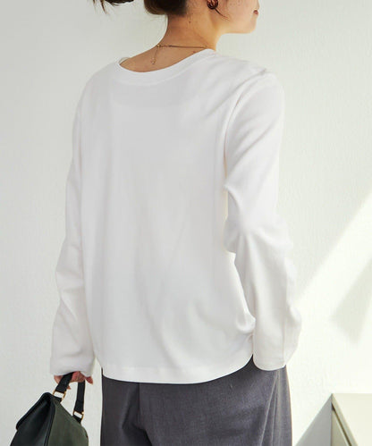 順滑磨毛雙面穿亨利領T恤