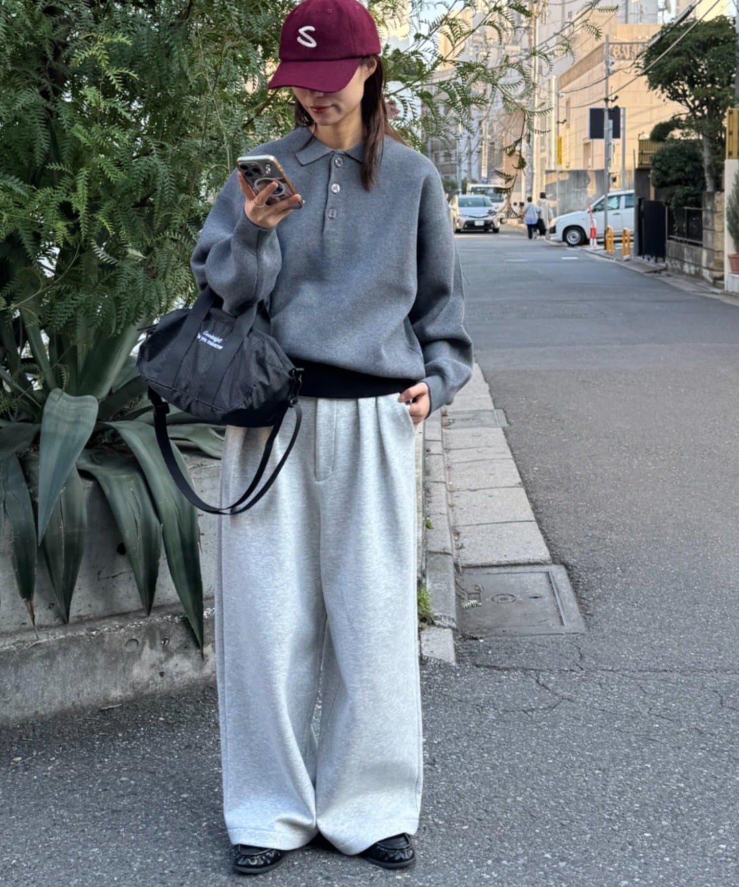 拼接羅紋下襬配色針織POLO衫