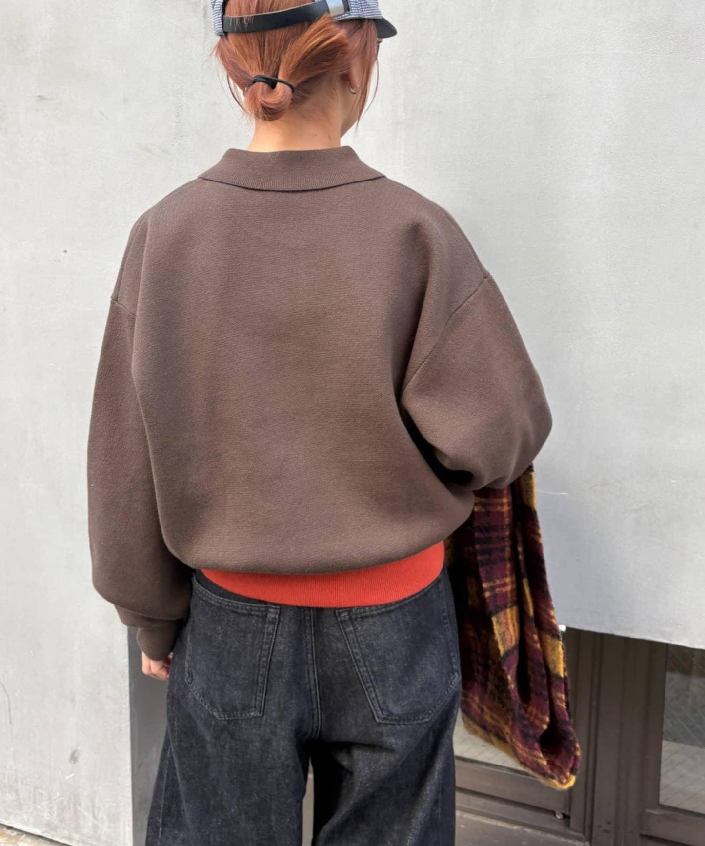 拼接羅紋下襬配色針織POLO衫