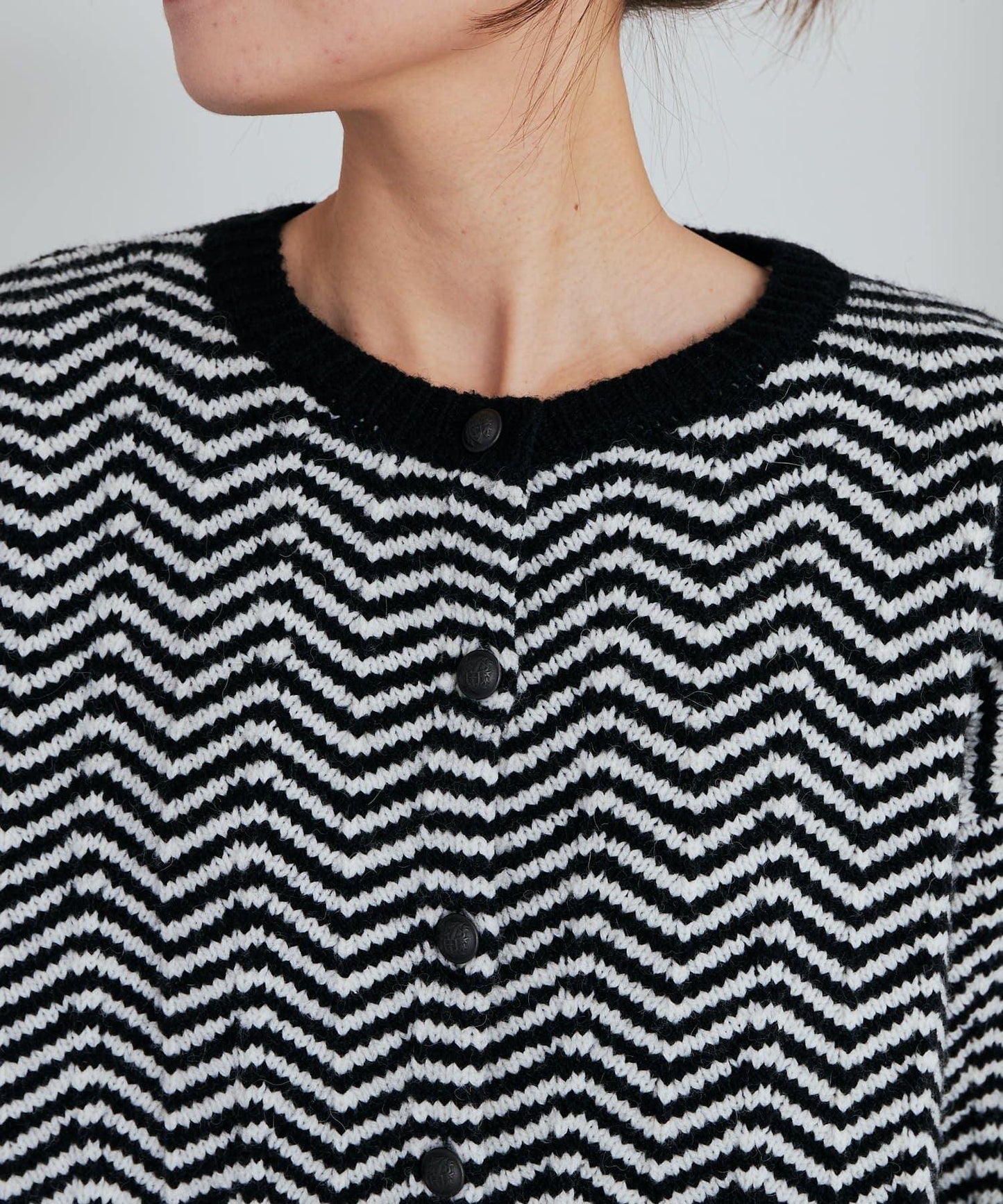 人字紋針織開衫