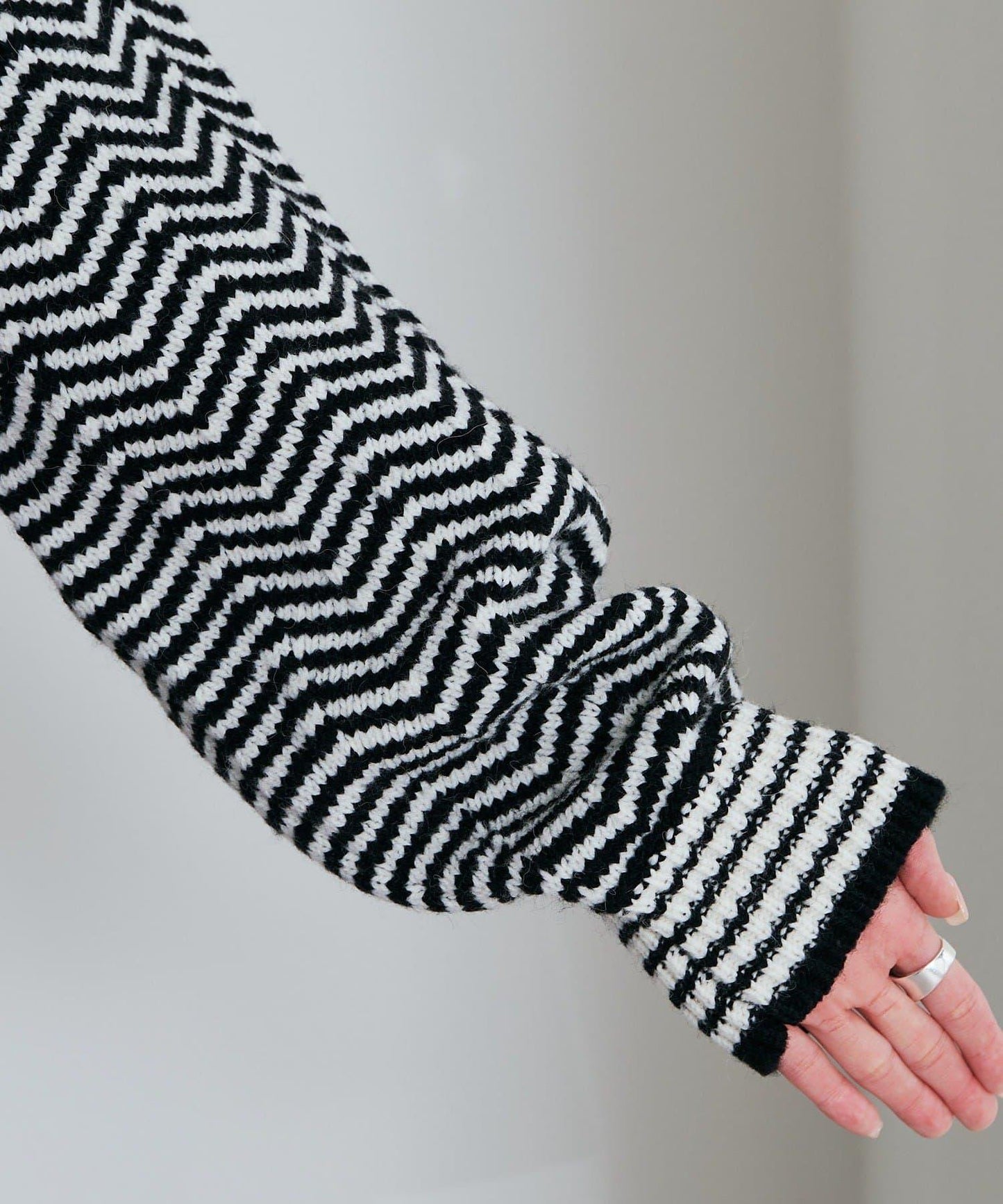 人字紋針織開衫