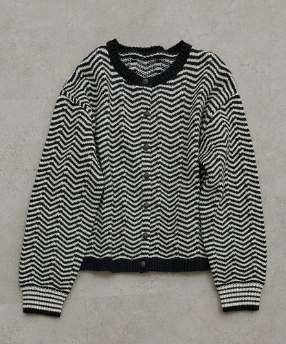 人字紋針織開衫