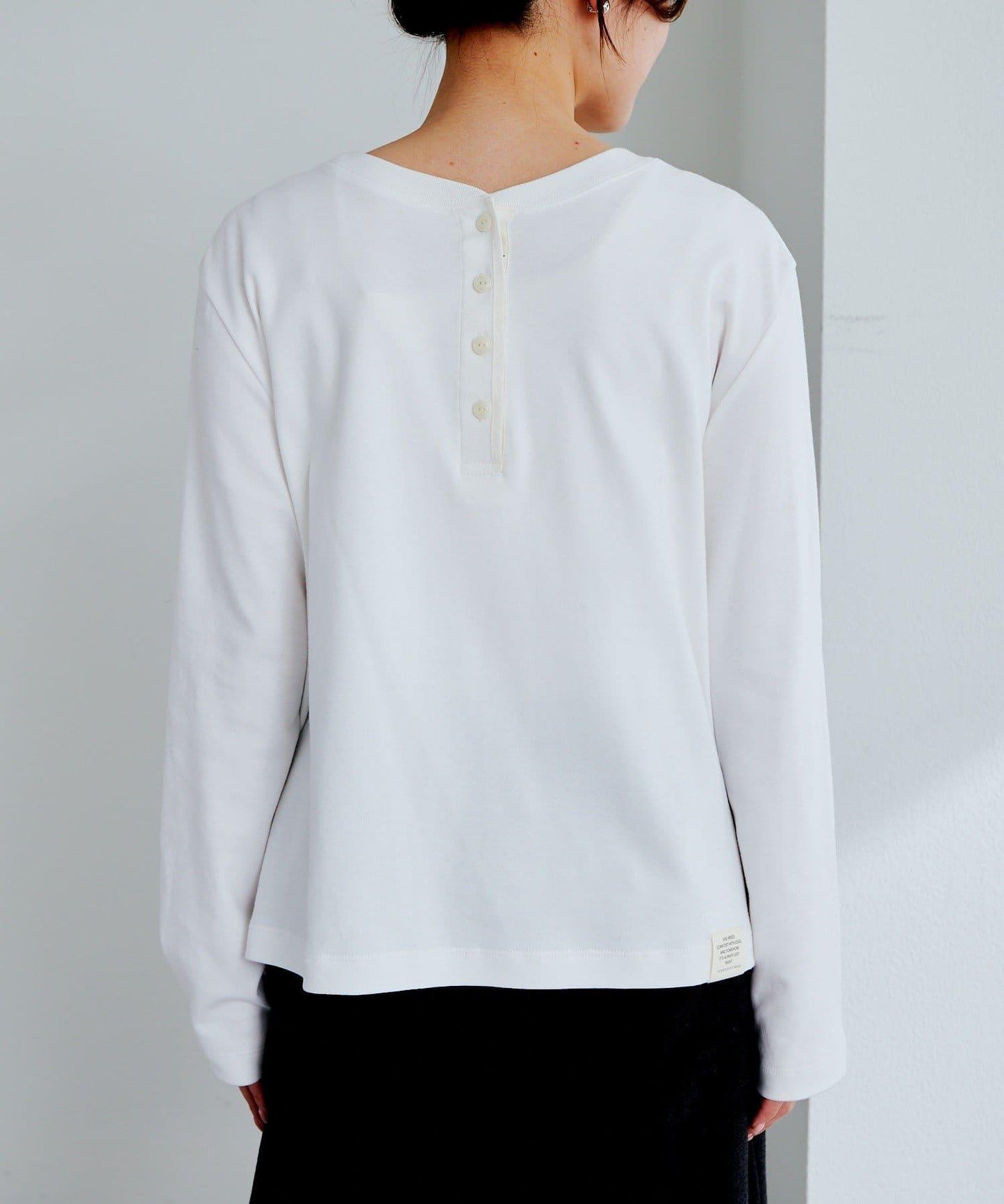 順滑磨毛雙面穿亨利領T恤