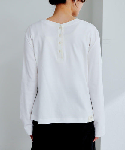 順滑磨毛雙面穿亨利領T恤