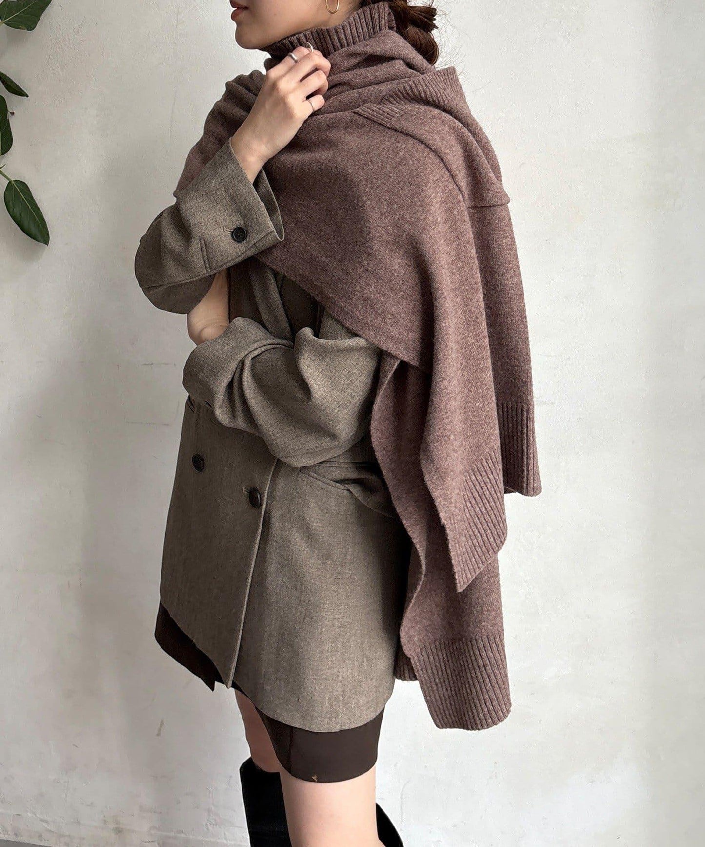 【DouDou】多功能針織披肩