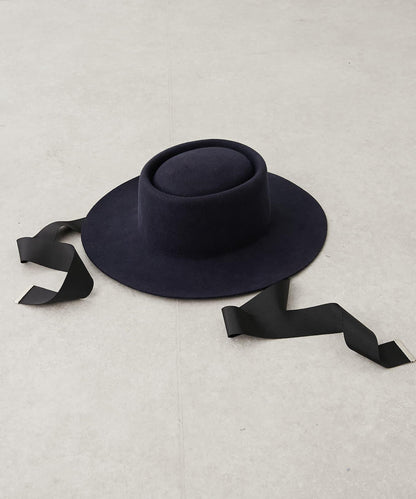 【ear PAPILLONNER】帶蝴蝶結毛氈帽【SUM1STYLE】