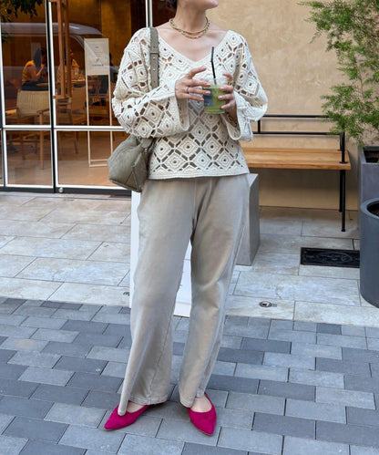 【DouDou】鉤針刺繡套頭衫