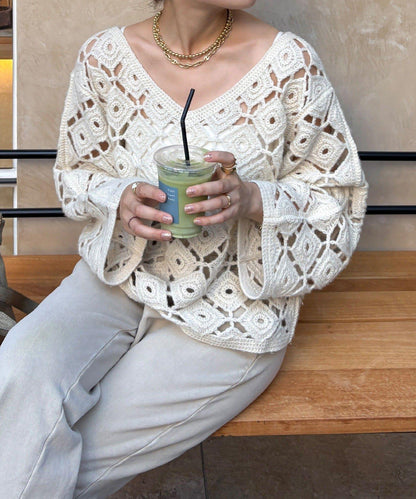 【DouDou】鉤針刺繡套頭衫