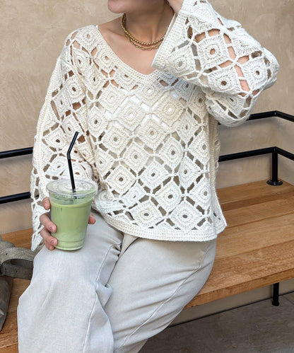 【DouDou】鉤針刺繡套頭衫