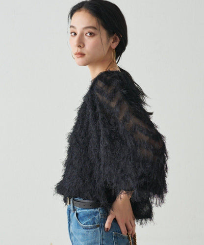 【Loungedress】提花羽毛襯衫