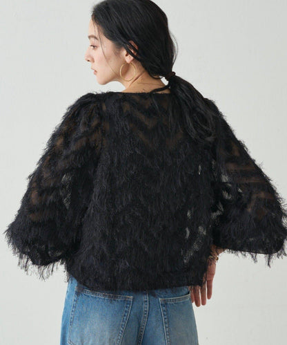 【Loungedress】提花羽毛襯衫