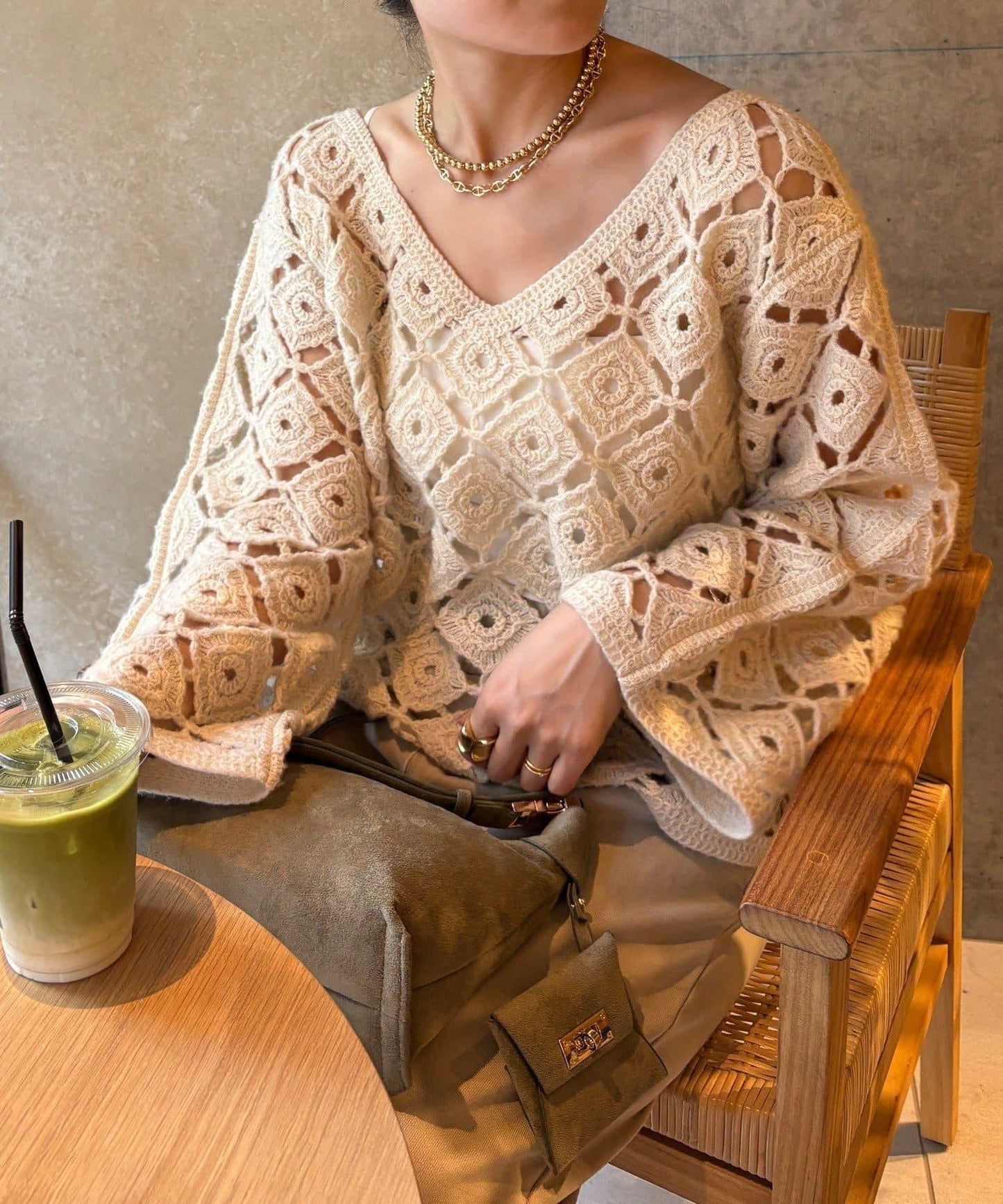 【DouDou】鉤針刺繡套頭衫