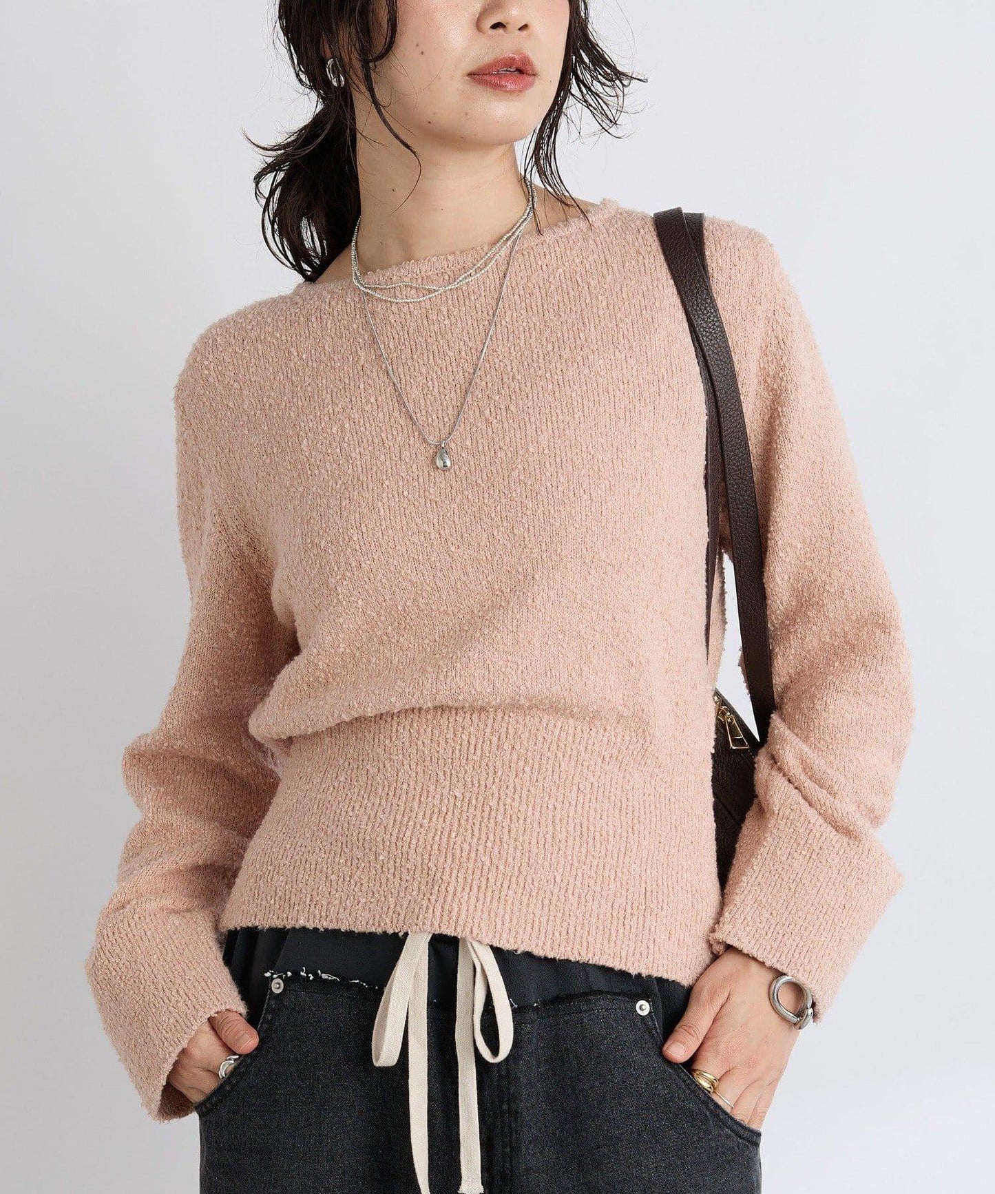 【RIVE DROITE】棉質彩點紗線針織衫