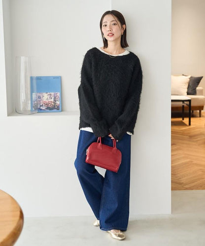 ミックスシャギー ラグラン ニット プルオーバー【限定展開】