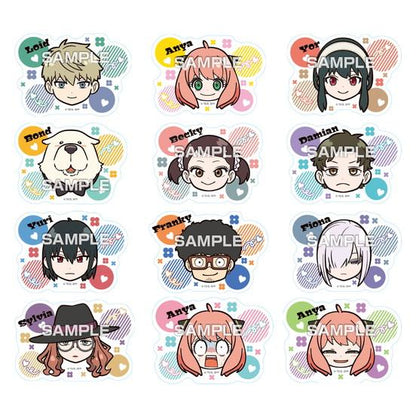 《間諜過家家》_【食玩】角色剪影貼紙口香糖【BOX／16包入】