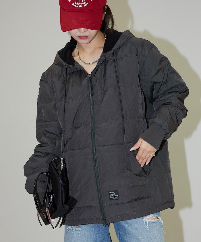 SC前拉鍊羽絨連帽衫