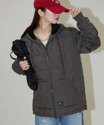 SC前拉鍊羽絨連帽衫