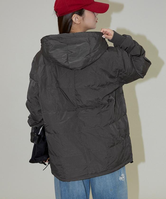 SC前拉鍊羽絨連帽衫