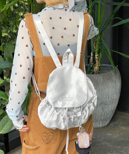 【HELLO.SANFRANCISCO/ハローサンフランシスコ】標誌刺繡緞面雙肩包