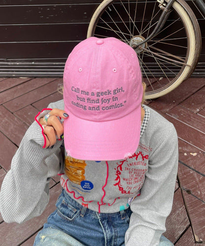 【HELLO.SANFRANCISCO/ハローサンフランシスコ】字母標語刺繡蝴蝶結棒球帽