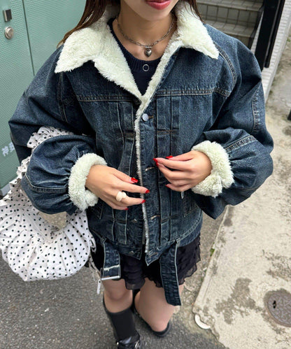 【ANTI WARP /アンチワープ】超大蓬鬆袖牛仔夾克