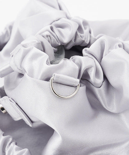 【HELLO.SANFRANCISCO/ハローサンフランシスコ】標誌刺繡緞面雙肩包