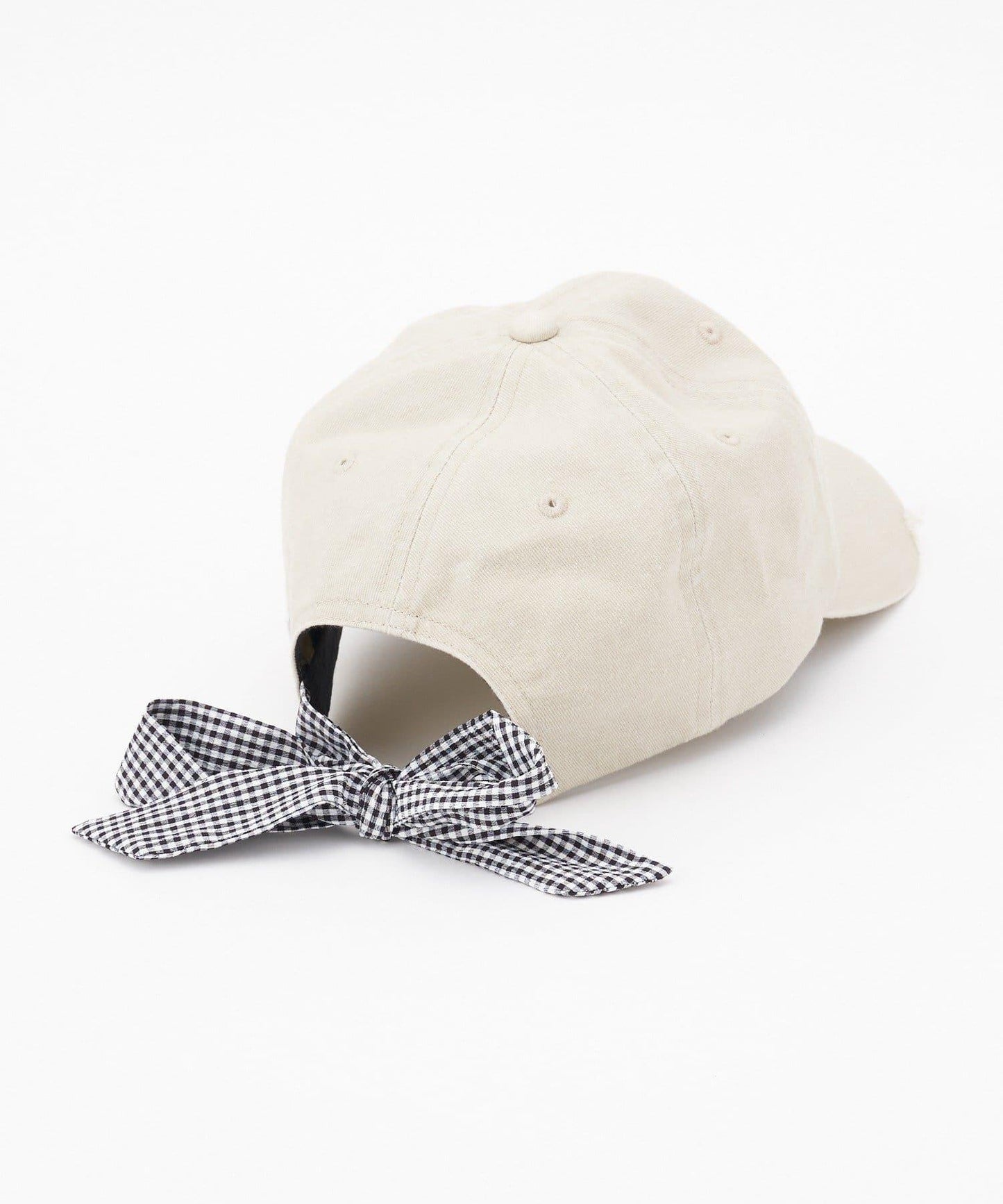 ★【HELLO.SANFRANCISCO/ハローサンフランシスコ】字母標語刺繡蝴蝶結棒球帽