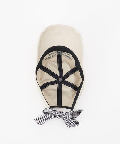 【HELLO.SANFRANCISCO/ハローサンフランシスコ】字母標語刺繡蝴蝶結棒球帽