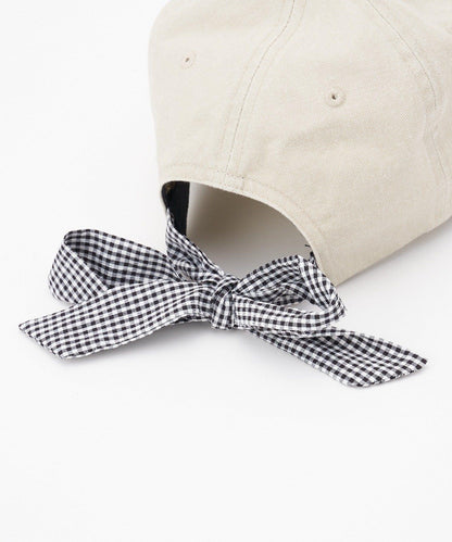 ★【HELLO.SANFRANCISCO/ハローサンフランシスコ】字母標語刺繡蝴蝶結棒球帽